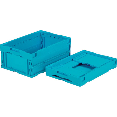 サンコー　折りたたみコンテナー　５５９８７０　オリコンＭ３０Ｂ　ライトブルー＿