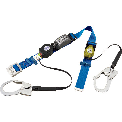 タイタン　ＳＬＮ５０５＋ＲＩＣＯＲＯ－Ｎ補助ロープ　ロック装置付巻取器式胴ベルト　スカイブルー＿