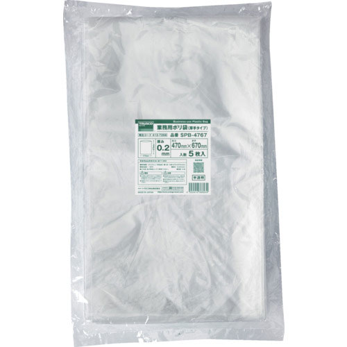 ＴＲＵＳＣＯ　業務用ポリ袋　０．２ｘ４７０ｘ６７０（５枚入）＿