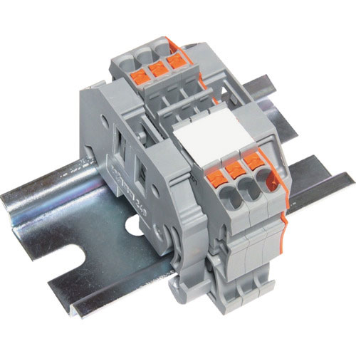 ＴＲＵＳＣＯ　スプリング式端子台２線式　３極　電線サイズ０．２５～１．５＿