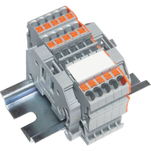 ＴＲＵＳＣＯ　スプリング式端子台３線式　５極　電線サイズ０．２５～１．５＿