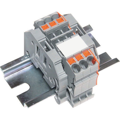 ＴＲＵＳＣＯ　スプリング式端子台２線式　３極　電線サイズ０．２５～２．５＿