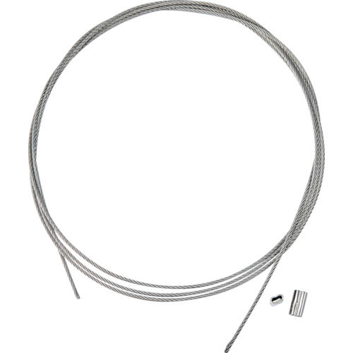 ＴＲＵＳＣＯ　ステンレスワイヤカットロープ＋スリーブ付　２．０パイΦ×３０００ｍｍ（ステンレススリー＿