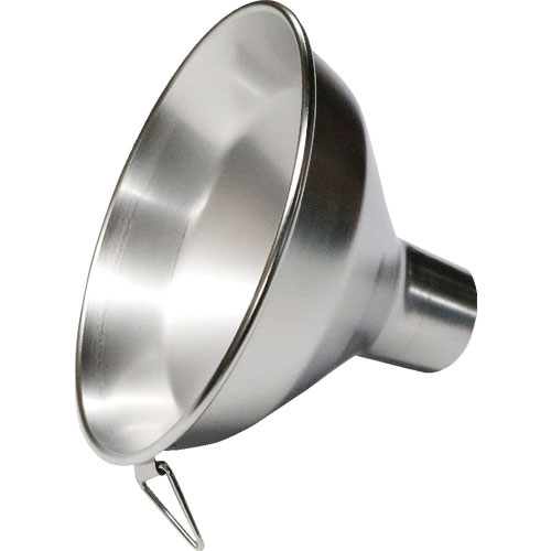 ＴＲＵＳＣＯ　ステンレス広口ロート金具付き（穀物用）　上径φ１５０×下径φ３７×全長１０５　足長３０＿