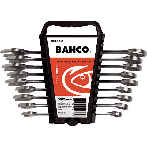 バーコ　ステンレス製コンビネーションレンチ９本セット　ミリサイズ＿