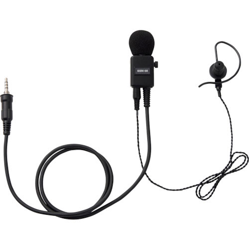 八重洲無線　ヘビーデューティータイピンマイク＆イヤホン（耳かけ式カナル型）＿