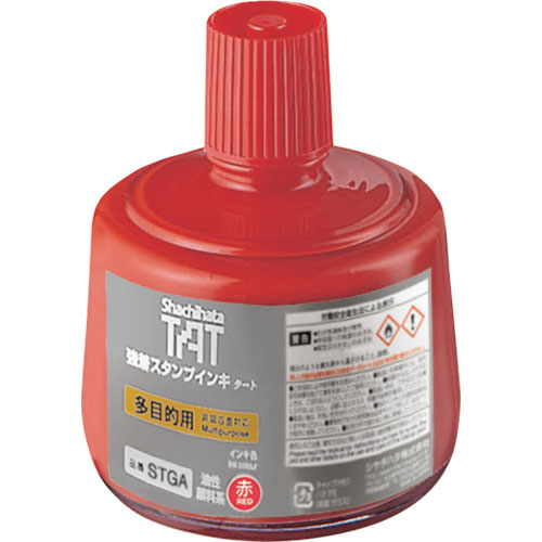 シヤチハタ　強着スタンプインキ　タート多目的用　大瓶　赤＿