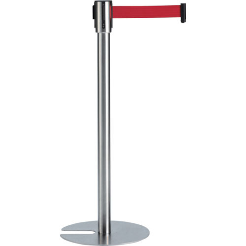 テラモト　ベルトパーテーションスタンドＵＮ　ステンベルト黒＿