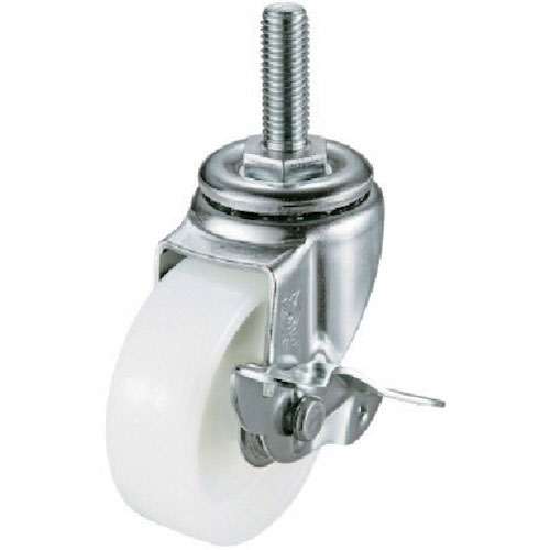 ユーエイ　ねじ込みキャスターステンレス製Ｓ付自在車　７５径ナイロン車輪＿