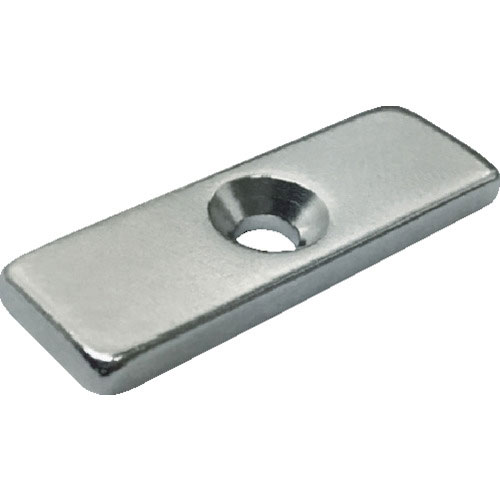ＴＲＵＳＣＯ　ネオジム角形　皿ねじ穴付　６ＭＭ×６ＭＭ×５ＭＭ　Ｍ１．６　１個入＿