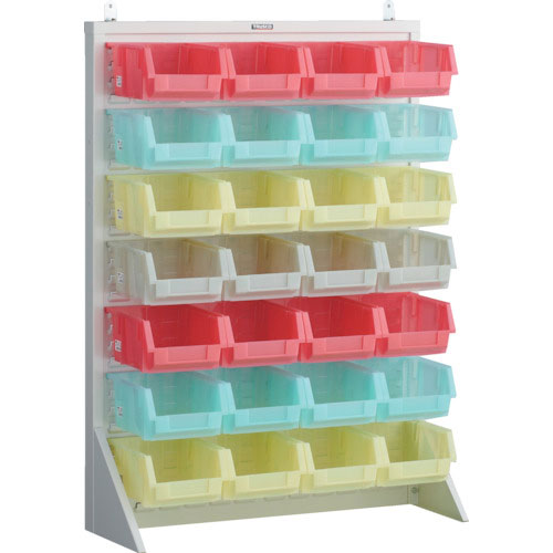 ＴＲＵＳＣＯ　パネルコンテナラック　片面式・床置タイプ・コンテナ半透明仕様　９１０×３２０×Ｈ１２４＿