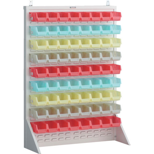 ＴＲＵＳＣＯ　パネルコンテナラック　片面式・床置タイプ・コンテナ半透明仕様　９１０×３２０×Ｈ１２４＿