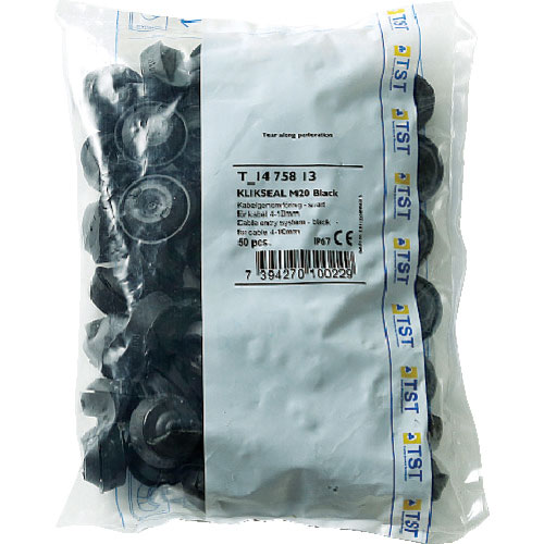 スガツネ工業　（２１００３９６２０）　Ｔ－１４７５８１３－Ｐ５０　防水・防塵グロメット　ブラック＿