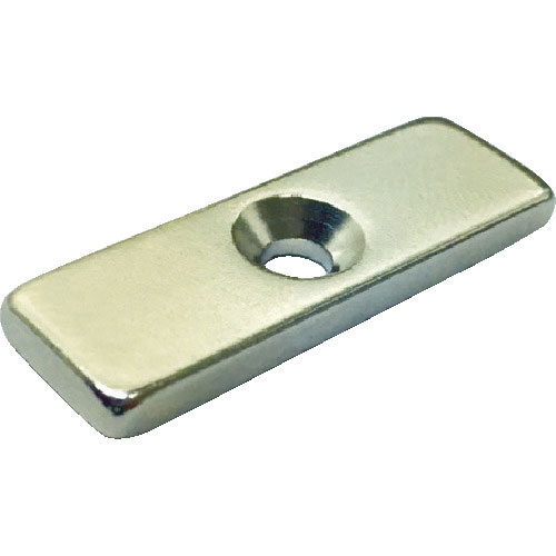 ＴＲＵＳＣＯ　ネオジム角形磁石　皿ねじ穴付　２０ｍｍ×１０ｍｍ×４ｍｍ　Ｍ３　１個入＿