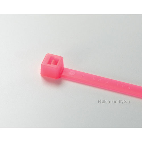 ヘラマンタイトン　カラータイ　幅３．５×長さ１５２ｍｍ　屋内使用　（１００本入）　蛍光ピンク＿