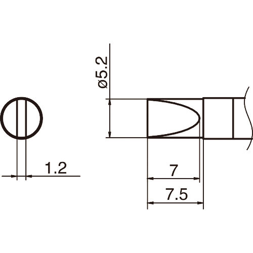 白光　こて先　５．２Ｄ型＿
