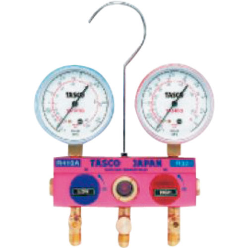 タスコ　Ｒ４１０Ａ　Ｒ３２用ボールバルブ式ゲージマニホールド＿