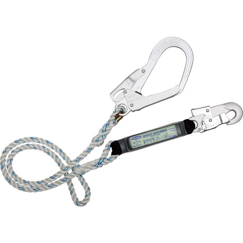 ツヨロン　胴ベルト型用ランヤード　ＴＢＬ－９３　ロープ式　三つ打ちロープ　軽量型アルミフック＿