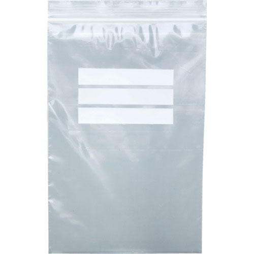 ＴＲＵＳＣＯ　チャック付ポリ袋（白枠付）　０．０４ｍｍ厚　２００ｘ１４０ｍｍ　１００枚入＿