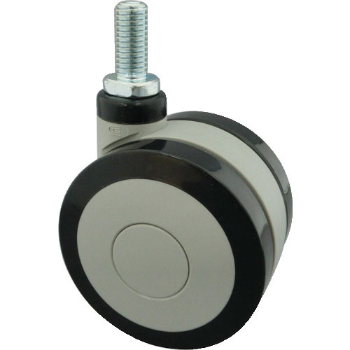 ＴＲＵＳＣＯ　ねじ込み双輪キャスター　エラストマ－車輪　自在　Φ１００　Ｍ１６＿