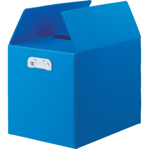 ＴＲＵＳＣＯ　ダンボールプラスチックケース　５枚セット　Ａ３サイズ　取っ手穴なし　ブルー＿