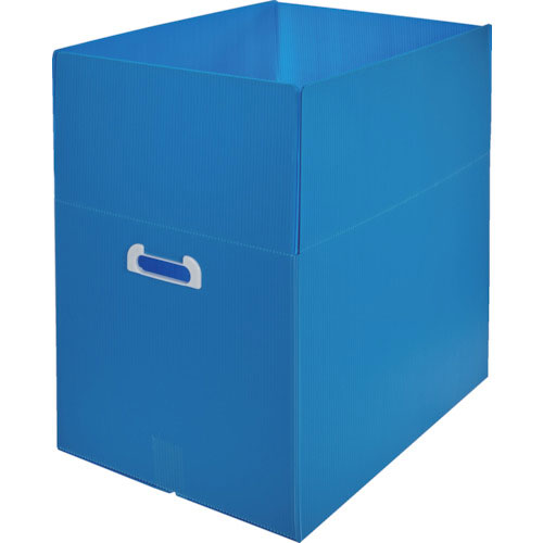 ＴＲＵＳＣＯ　ダンボールプラスチックケース　５枚セット　Ｂ３サイズ　取っ手穴あき　青＿