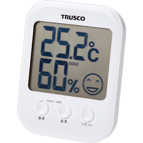 ＴＲＵＳＣＯ　熱中症・インフルエンザ危険度お知らせ付デジタル温湿度計＿