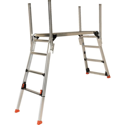 ＴＲＵＳＣＯ　手掛り棒付足場台脚部伸縮タイプ　高さ０．８７～１．１８ｍ＿