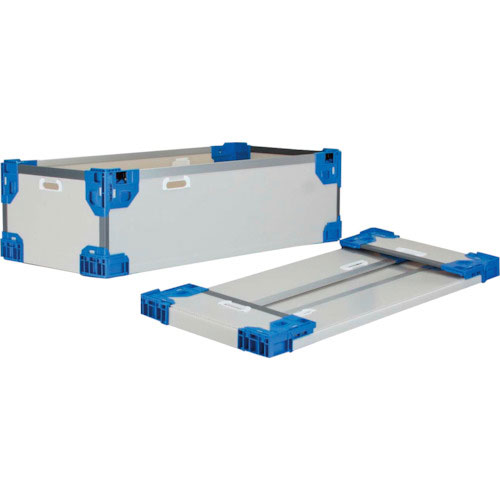 リス　テクセルハイブリッド折りたたみコンテナー　６０８６３１　長尺折り畳みコンテナＲＳ－ＳＭグレー／＿