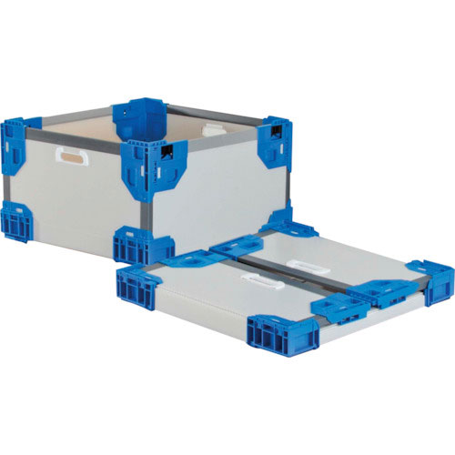 リス　テクセルハイブリッド折りたたみコンテナー　６３７４８８　長尺折り畳みコンテナＲＳ－ＳＭグレー／＿