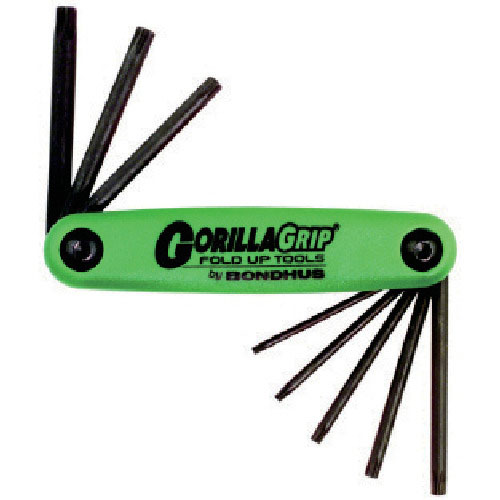 ボンダス　六角棒レンチ　ゴリラグリップ（Ｒ）ナイフ型ツール　トルクス（Ｒ）　８本組（Ｔ６－Ｔ２５）＿