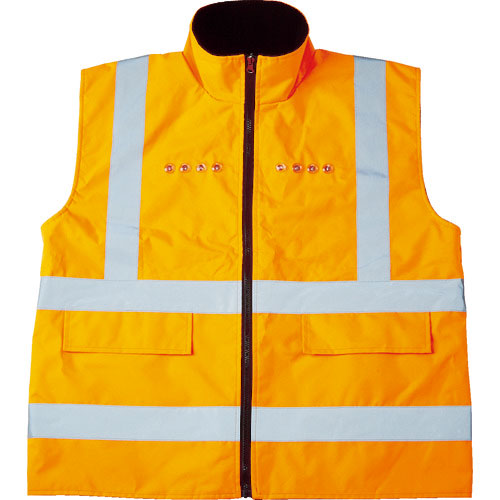 ＴＲＵＳＣＯ　フリース付安全ベスト　ＬＥＤ付　オレンジ＿