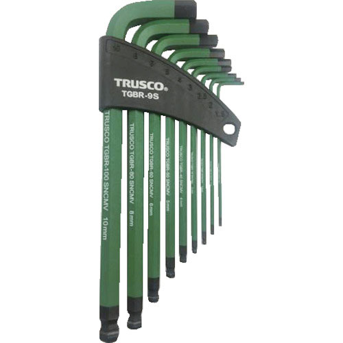 ＴＲＵＳＣＯ　カラーボールポイント六角棒レンチセット　９本組＿
