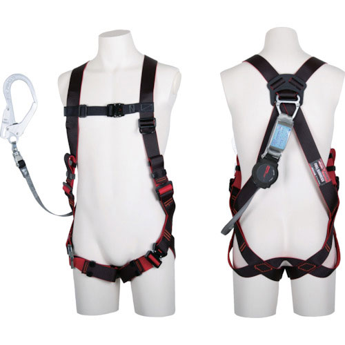 ツヨロン　レヴォハーネスランヤード付き　ＴＨ－５０８－ＯＨ９３ＳＶ－ＯＴ　ワン・ハンドリトラ　黒／赤＿