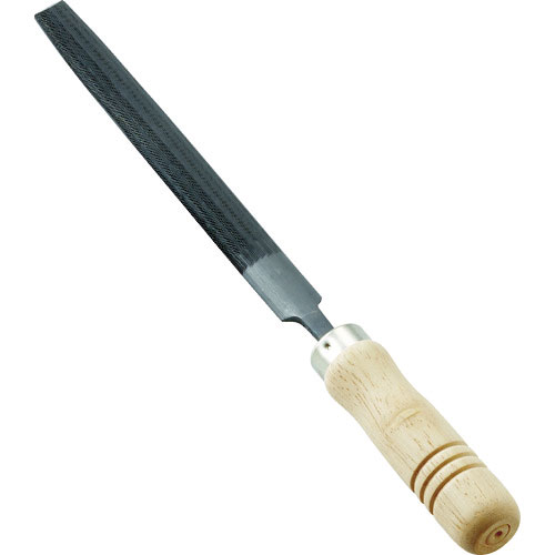 ＴＲＵＳＣＯ　鉄工用ヤスリ　木柄付　半丸　中目　刃長１５０＿