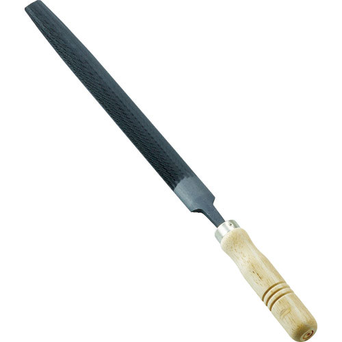 ＴＲＵＳＣＯ　鉄工用ヤスリ　木柄付　半丸　中目　刃長２５０＿