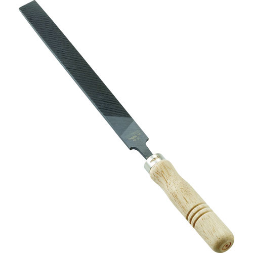 ＴＲＵＳＣＯ　鉄工用ヤスリ　木柄付　平　中目　刃長２００＿