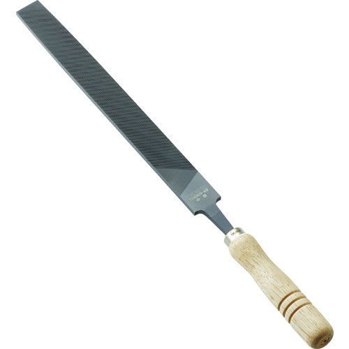 ＴＲＵＳＣＯ　鉄工用ヤスリ　木柄付　平　中目　刃長３００＿