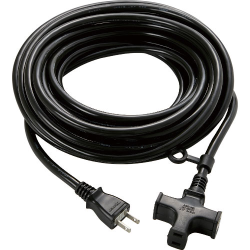 ＴＲＵＳＣＯ　３個口ソフトタイプ延長コード　１０ｍ　ブラック＿