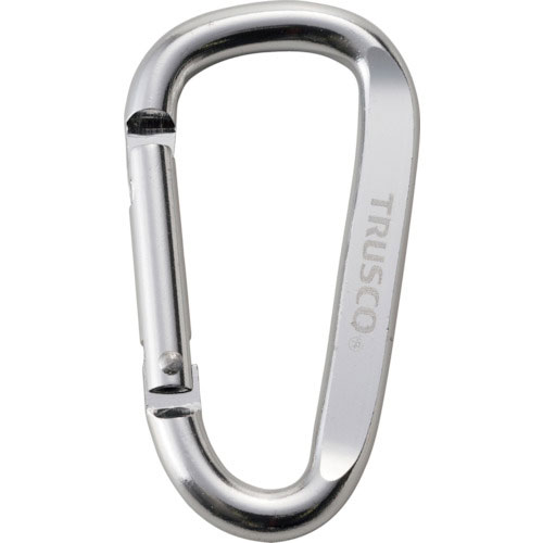 ＴＲＵＳＣＯ　まとめ買い　カラビナ　線径６ｍｍＸ６０ｍｍ　Ｄ型　シルバー１０個＿