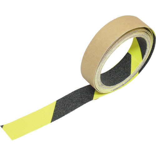 ＴＲＵＳＣＯ　蛍光ノンスリップテープ　屋外用　２５ｍｍＸ１０ｍ　グリーン・ホワイト＿