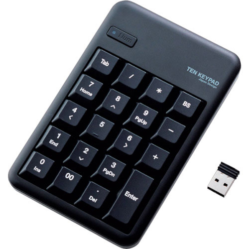 エレコム　２．４ＧＨｚワイヤレステンキーパッド　ブラック＿