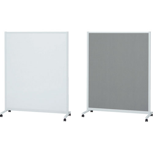 ＴＲＵＳＣＯ　パーテーションホワイトボード片面掲示板タイプ　キャスター付　Ｗ９００×Ｈ１５００＿