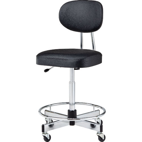 ノーリツ　製図用チェア　ビニールレザー　ブラック＿