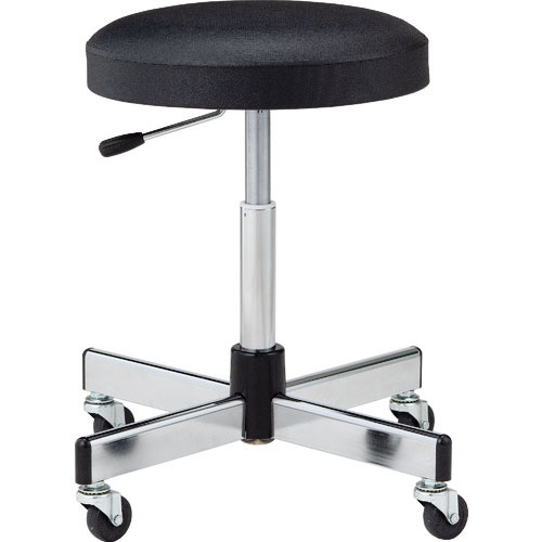 ノーリツ　作業用チェア　ゴムキャスター付　ブラック＿