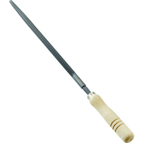 ＴＲＵＳＣＯ　鉄工用ヤスリ　木柄付　丸　中目　刃長３００＿