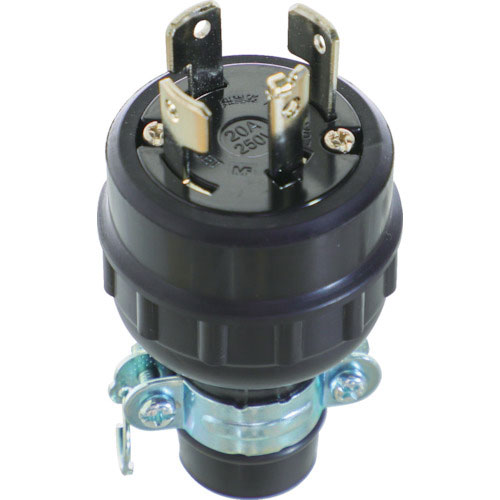 ＴＲＵＳＣＯ　引掛ゴムプラグ接地３Ｐ防水兼＿