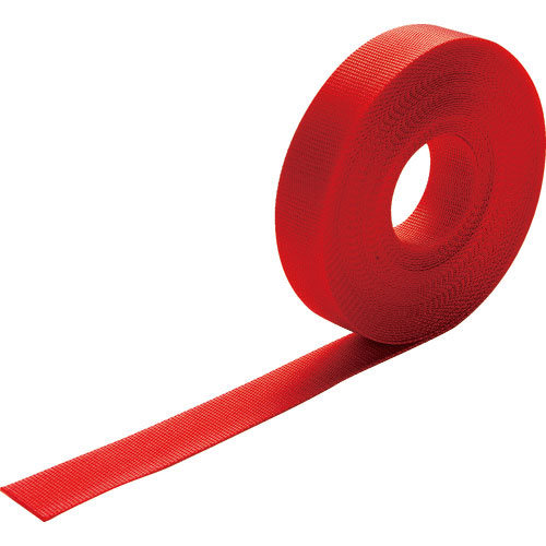 ＴＲＵＳＣＯ　ナイロン平ベルト　１．６ｔ×３８ｍｍ×１０ｍ　赤＿