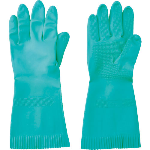 ＴＲＵＳＣＯ　天然ゴム厚手手袋　裏毛なし　Ｌサイズ　グリーン＿