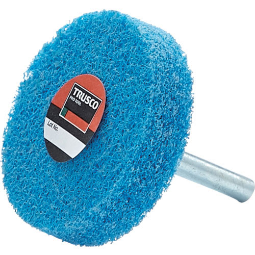 ＴＲＵＳＣＯ　軸付ナイロンホイール　軸径６ｍｍ　＃６００　ブルー＿